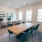 a room with a table and chairs